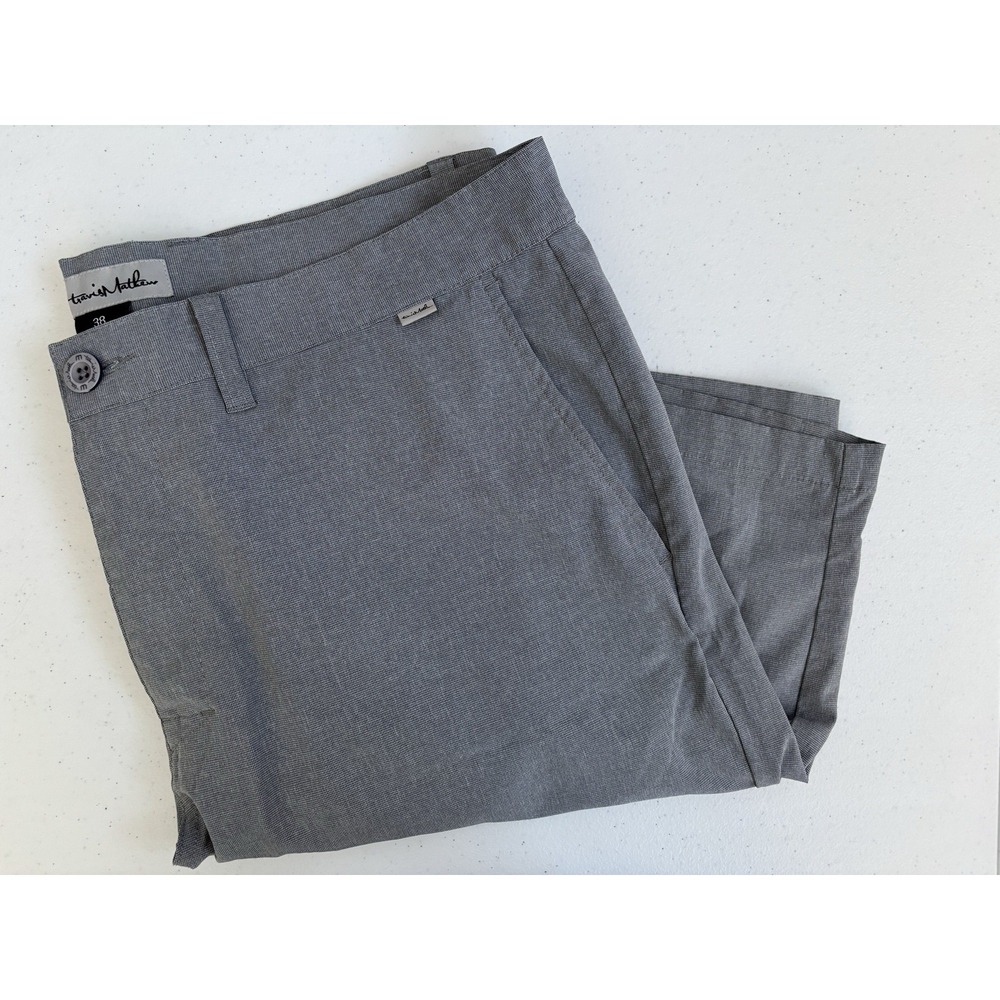 Travis Mathew Men's‎ Size 38 Light Gray Long Activewear Sporty Golf Shorts